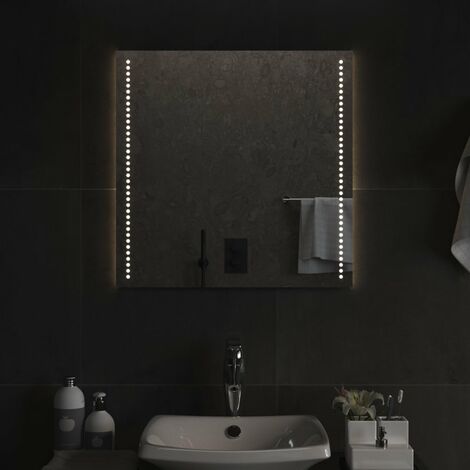 Miroir à LED Moderne - Miroir de Maquillage - pour Salle de Bain, Salon, Chambre - 60x60 cm Chic-373842