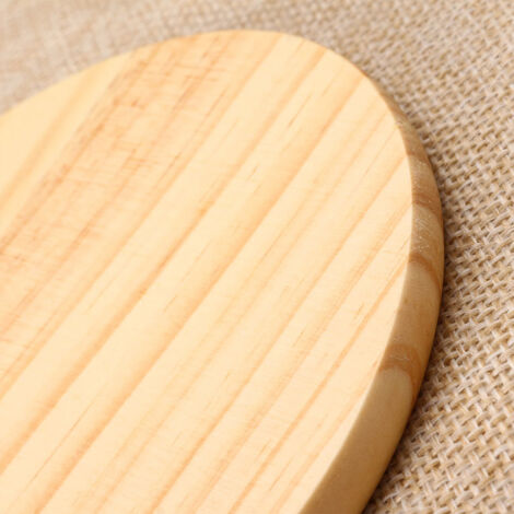 Miroir à Main en Bois Vintage pour Maquillage Portable avec Poignée Suspendue