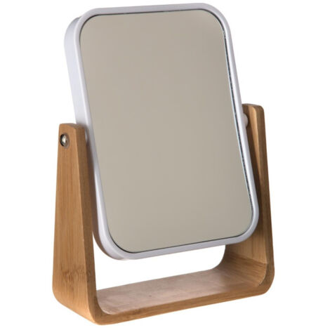 Miroir à Poser "Natureo" 22cm Naturel & Blanc