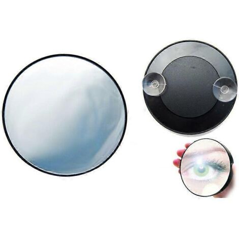 Miroir à ventouse avec grossissement x15, miroir cosmétique