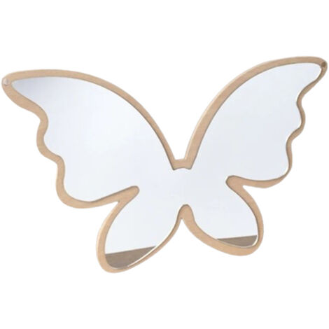 Miroir Acrylique Anti-cassure - Forme Lapin Papillon - Décoration Murale Chambre Enfant - Lot de 1