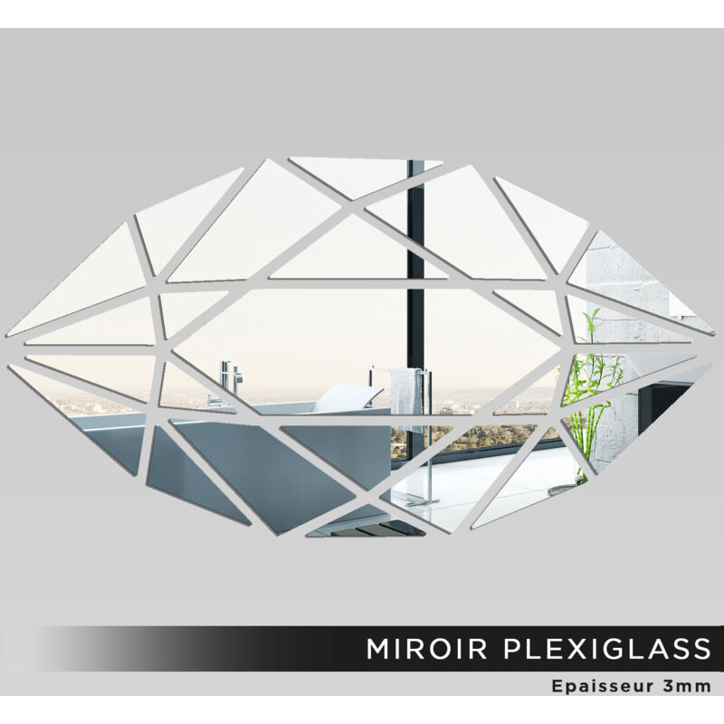 Lumaléa - Miroir Plexiglass - Ballon rugby - 21x40 cm