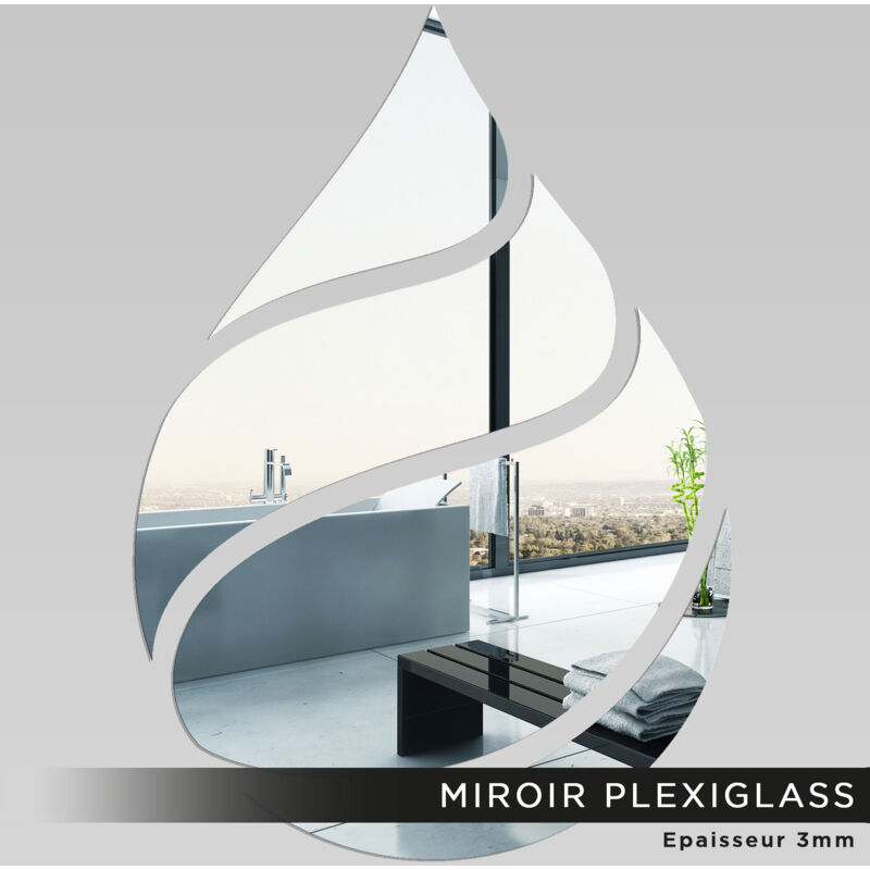 Lumaléa - Miroir Plexiglass - Goutte maxi - 20x29 cm