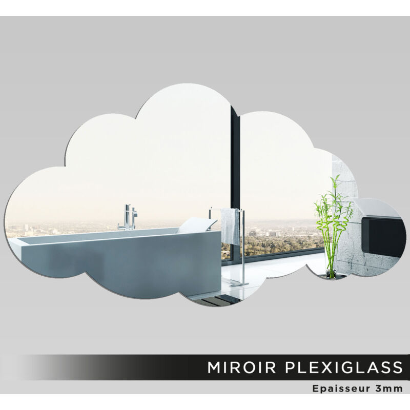 Lumaléa - Miroir Plexiglass - Nuage - 33x60 cm