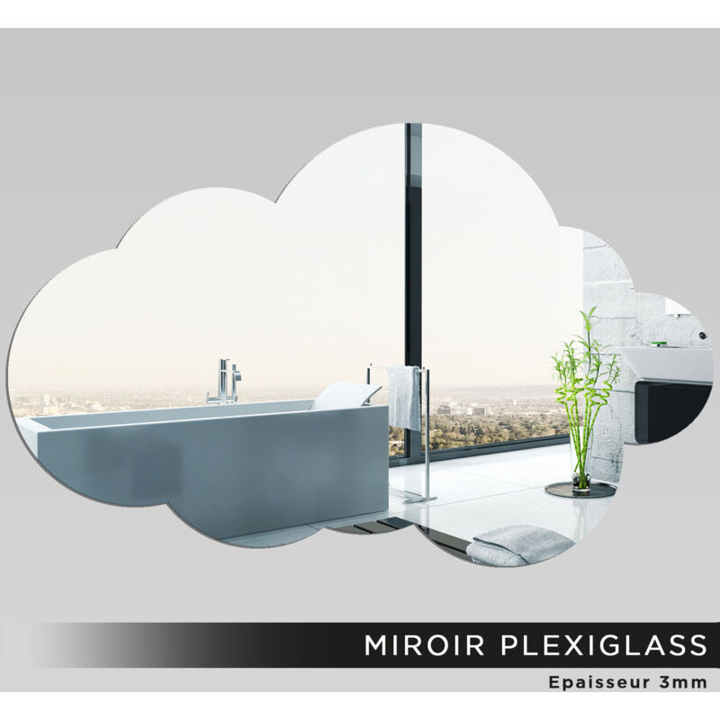 Lumaléa - Miroir Plexiglass - Nuage - 25x40 cm