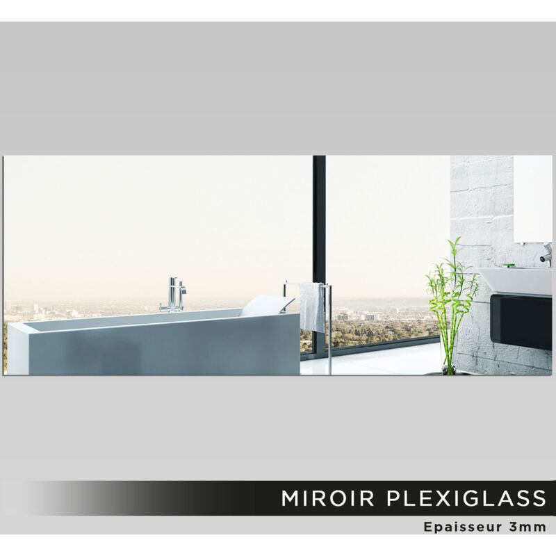 Lumaléa - Miroir Plexiglass - Rectangle - 20x50 cm