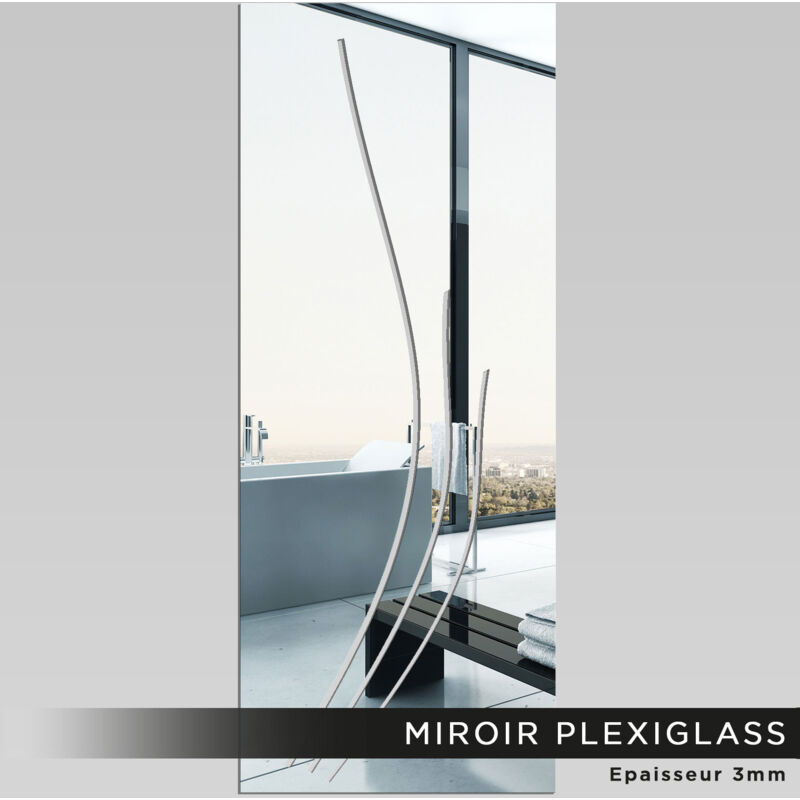 Lumaléa - Miroir Plexiglass - Rectangle - 24x60 cm