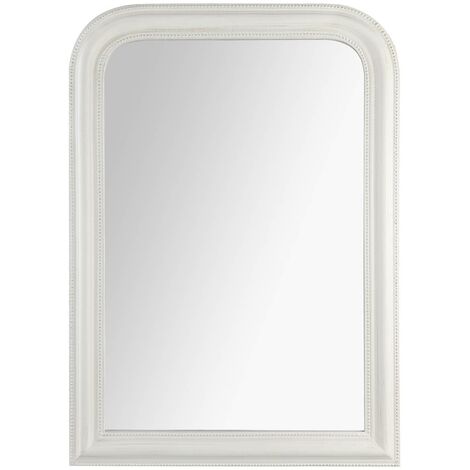 Miroir Adèle bois blanc 74x104cm - Atmosphera créateur d'intérieur