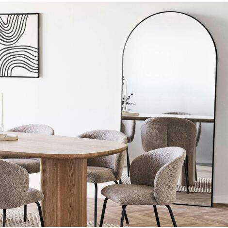 Miroir arche avec cadre noir 90x180 cm SEOUL