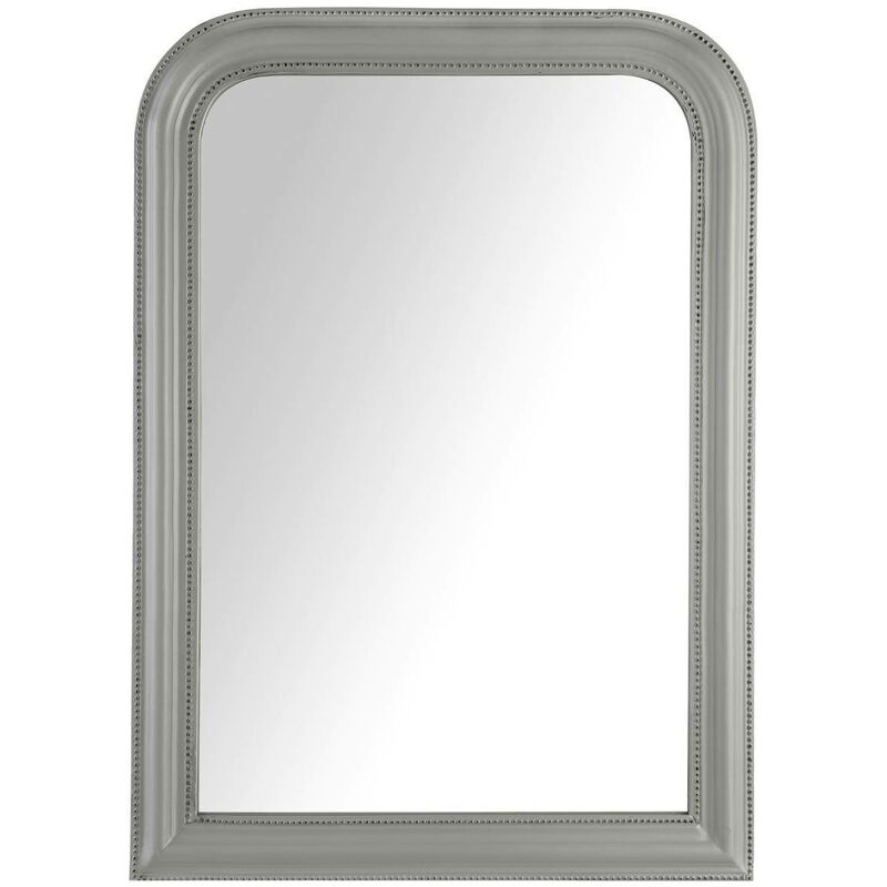Atmosphera - Miroir Adèle bois gris 74x104cm créateur d'intérieur - Gris