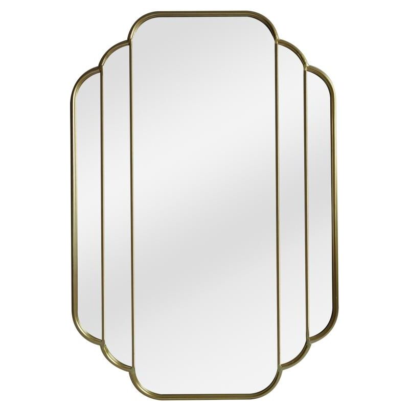 Vente-unique - Miroir art déco doré antique - l. 70 x h. 105 cm - dalvia