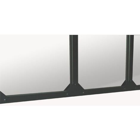 Miroir atelier XL rectangulaire en métal noir 95 x 120 cm - Bricklane - Nero
