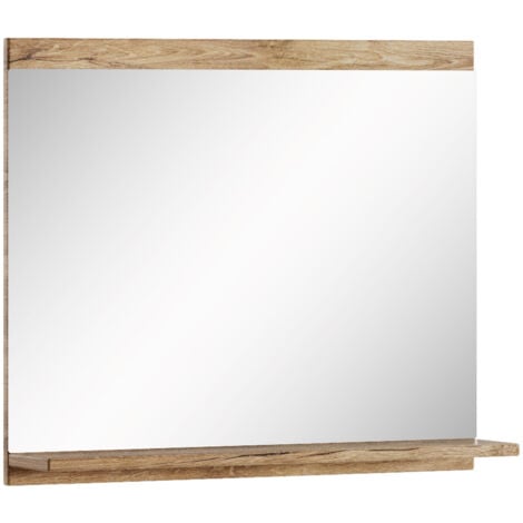 Miroir avec étagère Montreal Badplaats - 60 x 12 x 50 cm - Chene marron