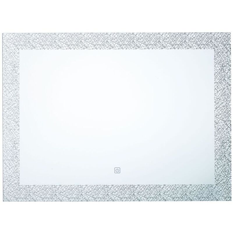 Beliani - Miroir à led Suspendu Système Anti-Buée Accessoire pour Salle de Bain 60 x 80 cm Argenté Nexon