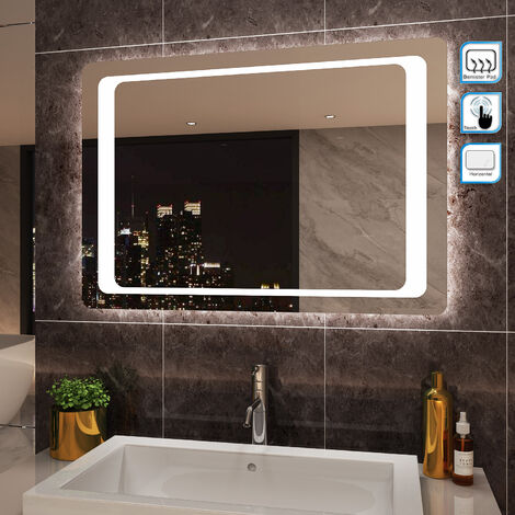 Mioir salle de bains Lumineux 丨Capteur infrarouge 丨Antibrouillard Mural  SIRHONA