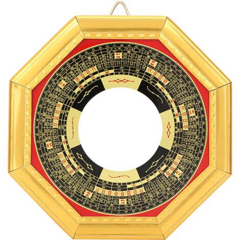 Miroir Bagua Concave Feng Shui pour Maison et Commerce, Porte-Bonheur Traditionnel Chinois