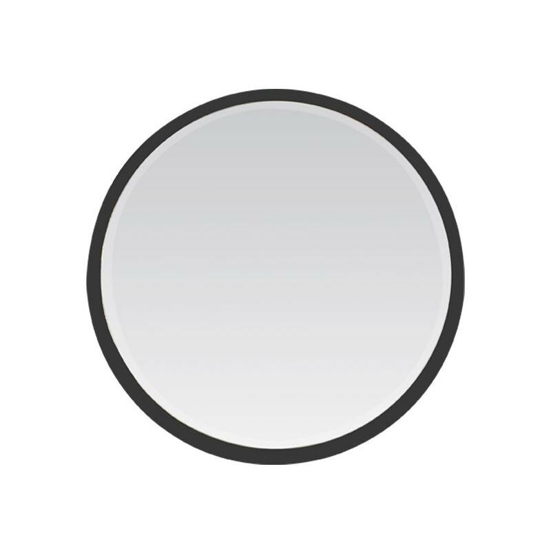 Emde - Miroir biseauté rond à bords larges noir 54x54x4cm
