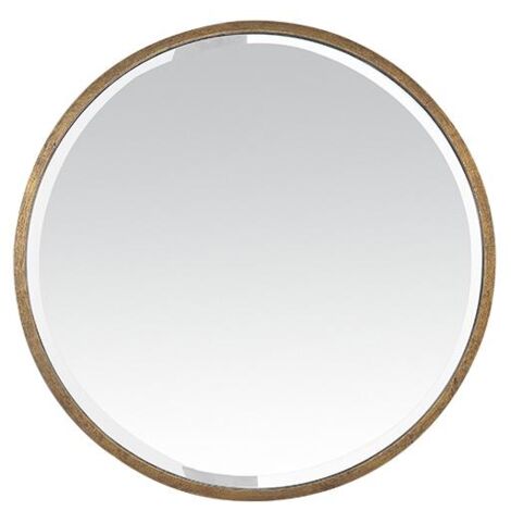 Miroir biseauté rond métal 60x60cm