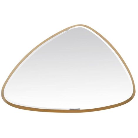 Miroir biseauté triangle doré 55x35x4cm