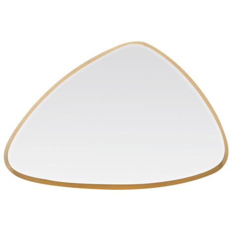 Miroir biseauté triangle doré 62x42x4cm
