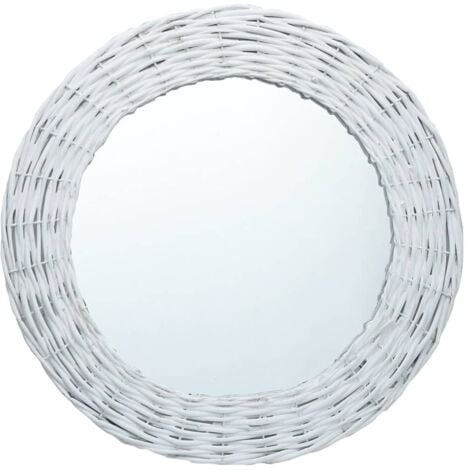 Miroir Blanc 40 cm Osier