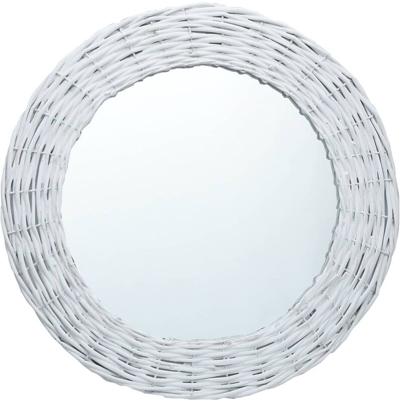 Vidaxl - Miroir Blanc 80 cm Osier