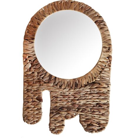 Miroir Boho Chic   Paja Natural Last deco - Teinte naturelle bohème chic