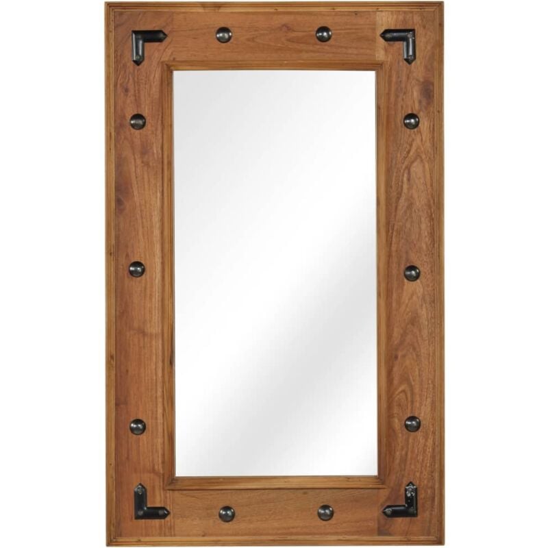 Miroir Bois d'acacia massif 50 x 80 cm Vidaxl