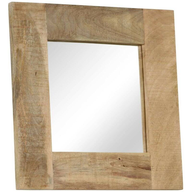 Vidaxl - Décoration Murale Miroir 50 x 50 cm cadre en bois massif