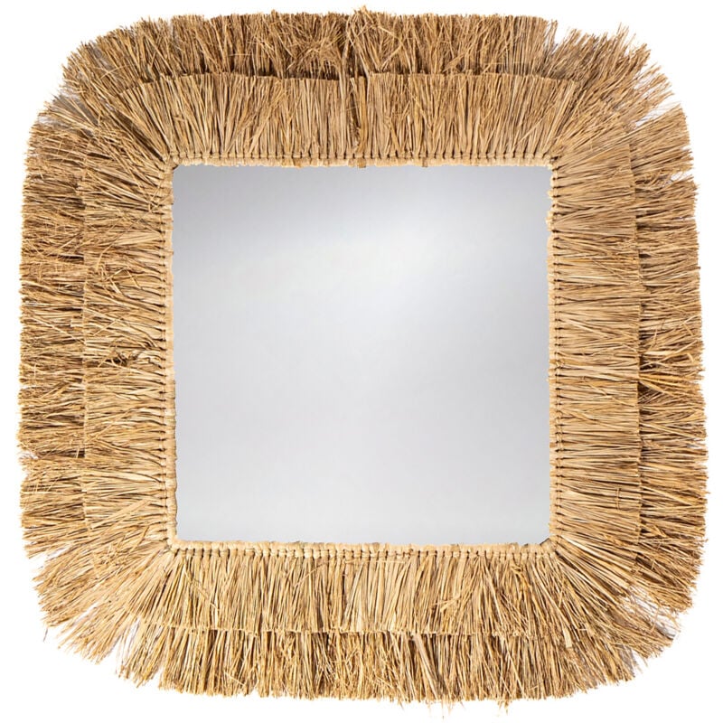 Fijalo - Miroir carré. Raphia