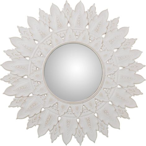 Miroir bois sculpté chic pour une touche naturelle et élégante - Bois naturel sculpté