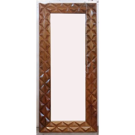 Miroir brun effet 3D pour une décoration élégante - Brun texturé effet 3D