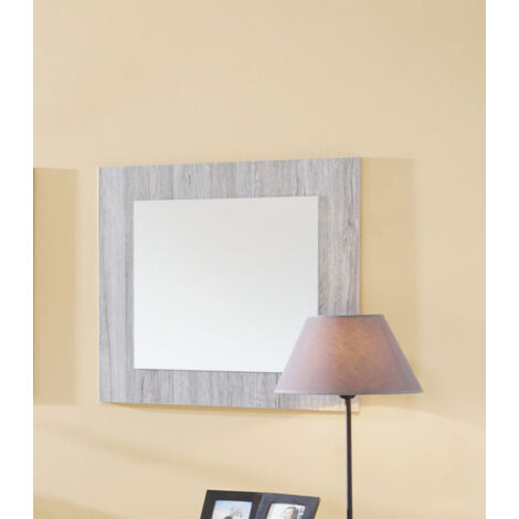 Miroir carré contemporain chêne gris Merry