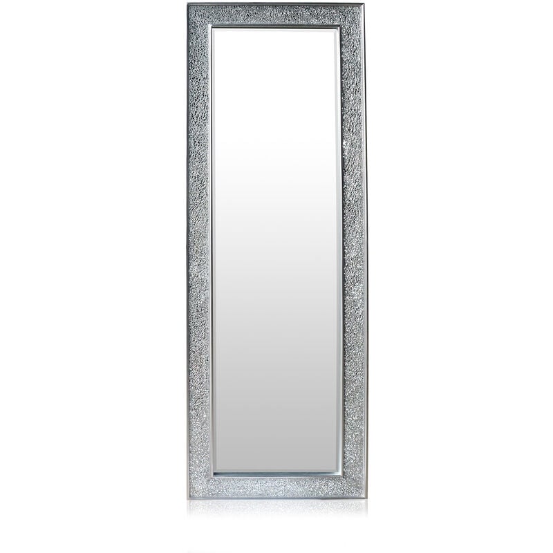Casa Chic - Miroir by Blumfeldt norwich - cadre en bois - 130 x 45 cm - argent