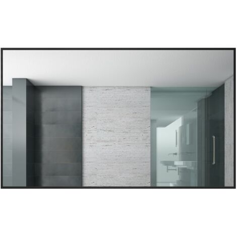 Miroir concave 1000 x 600 mm - noir mat - aluminium - Noir
