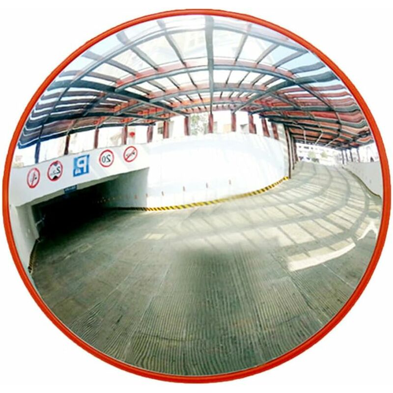 Hsha - Miroir convexe 30cm, miroir de rue avec 130° grand angle, réglable miroir routier, miroir sortie garage pour allée, parc - miroir de