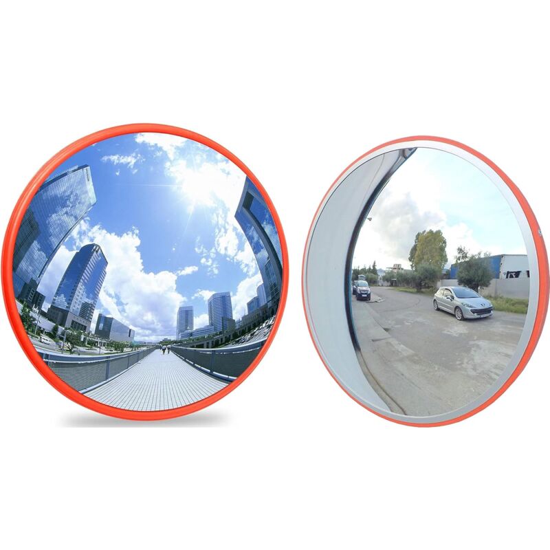 Miroir convexe 45 cm - Miroir de sécurité - Miroir de surveillance - Pour parkings, entrepôts, hôpitaux, usines, écoles