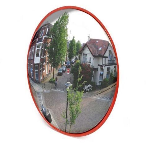 Miroir Convexe Circulation 45 cm Champ de vision de 130°-160° Miroir traffic Sécurité routière Outdoor Indoor Miroir routier Polycarbonate solide Surveillance Rue Magasin