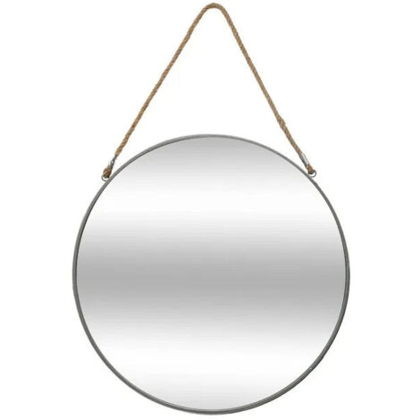 Miroir Corde 55cm argenté sur sangle