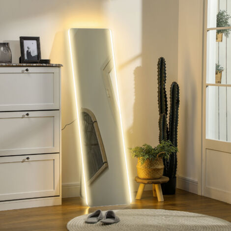 Miroir corps entier LED 150x40 cm avec commande tactile et lumière dimmable