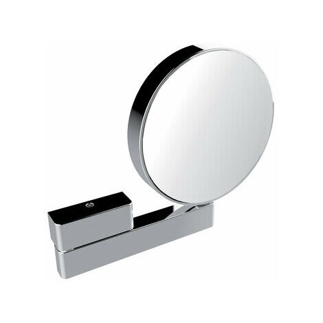 Miroir cosmétique et de rasage Emco, réfléchissant des deux côtés, grossissement 3x et 7x, rond, sur bras articulé, non éclairé - 109500117