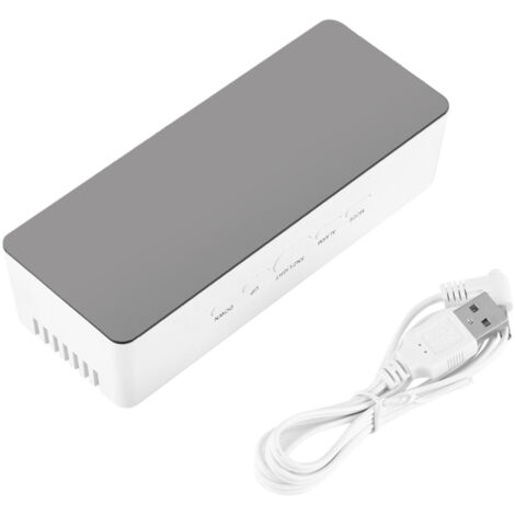Miroir cosmétique LED numérique avec alarme et horloge - Cadeau rectangle multifonction