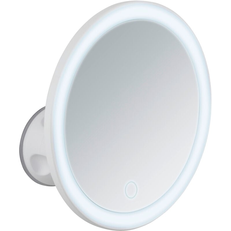 Miroir maquillage LED WENKO Isola 5x ventouse blanc 18,5 cm miroir cosmétique miroir mural LED miroir ventouse miroir grossissant 5x avec éclairage
