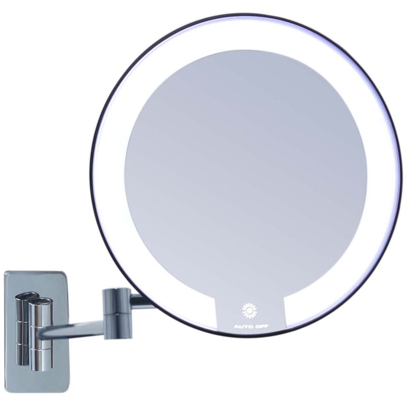 Miroir Cosmos lumineux chromé bras tubulaire - Matériel professionnel - JVD