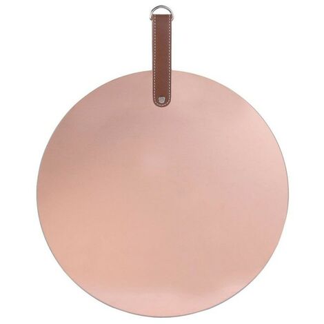 Miroir cuivre rose avec anse rond