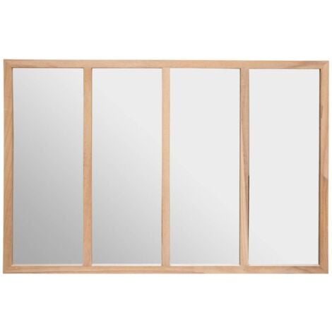 Miroir d atelier Nae bois 116x76cm - Atmosphera créateur d'intérieur