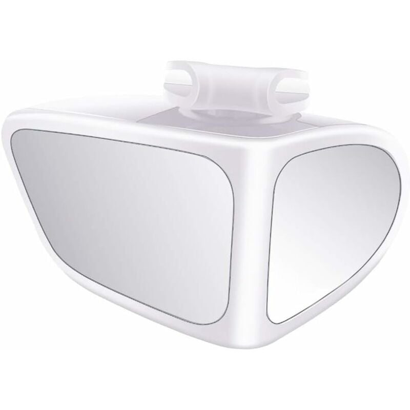 Ersandy - Miroir d'Angle Mort 2 en 1, Rétroviseur Convexe Grand Angle Rotation à 360 Degrés Rétroviseur Auxiliaire de Voiture Universel Réglable pour