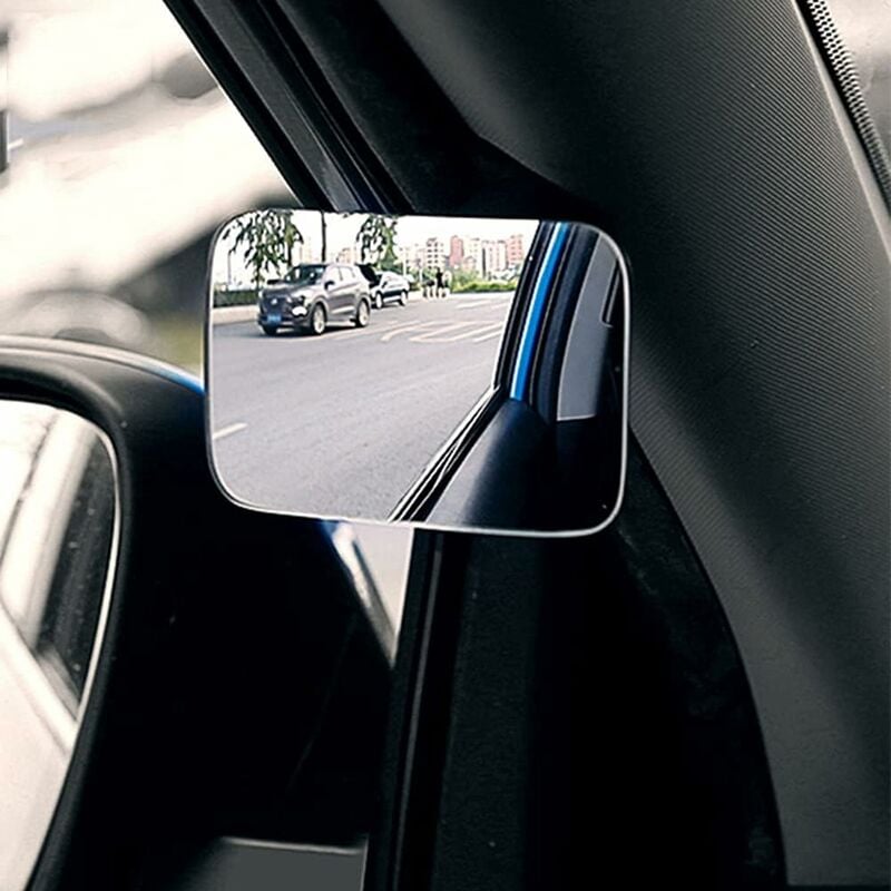 Ersandy - Miroir D'angle Mort pour Voiture, 360° Rotatif Rétroviseur Convexe Grand Angle Rétroviseur Aveugle Rétroviseur Latéral Rétroviseur D'angle