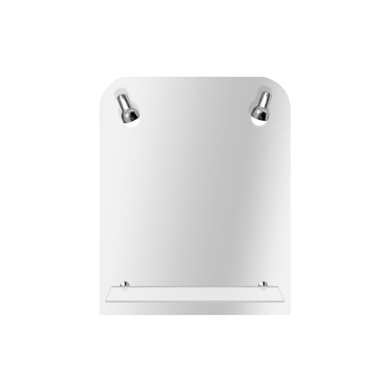 Miroir Danilo bords polis 2 spots 65x50cm - MP GLASS