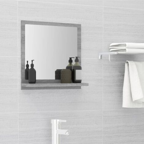 Miroir de bain，Miroir Décoratif Sonoma gris 40x10,5x37 cm Bois d'ingénierie CVW85336